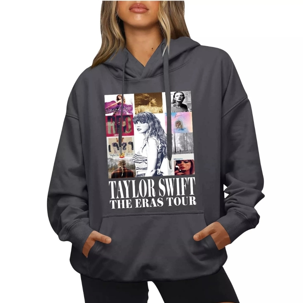 Taylor Swift Gray The Eras Tour Hoodie